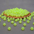 BONNY BOXX 1000PCs 6MM Jelly Light Green Acrylic Round Beads, Smooth Transparent Acrylic Balls, Plastic Resin Gumball Bubblegum Chunky Beads for Necklace & Bracelet Making, Crafting Supplies - color: Jelly Light Green, size: 6MM