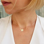 Aisansty Dainty Layered Choker Necklaces Handmade Coin Tube Star Pearl Pendant Multilayer Adjustable Layering Chain Gold Plated Necklaces Set for Women - color: Gold, style: Gold-Flower