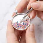 100g Micro Bubble Beads, 1.25-3mm Colorful Water Droplets Bubble Beads No Hole, Tiny Round Iridescent Glass Bead Balls for DIY Crafts Nail Art Resin Filler
