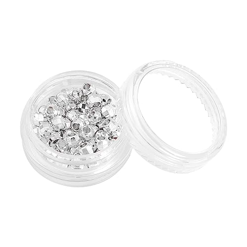 BEADIA Silver Plated Laser Round Spacer Beads 4x4mm 50pcs for Jewelry Making Findings Non Tarnish - color: Silver, size: 4mm Laser