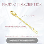 14k Gold Necklace & Bracelet Extender Chain, 1"/1.5"/2"/3"/4"/5" Durable Removable Gold Extension Chain - color: style 10-yellow, size: 2inch