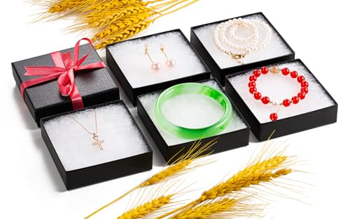 GEFTOL Jewelry Gift Boxes 40 Pack 3.5x3.5x1 Inch Cardboard Jewelry Boxes,Small Gift Boxes for Jewelry Earrings Necklaces Handmade Bangles Bracelets(Black) - color: Black, size: 3.5x3.5x1 Inch (Pack of 40)