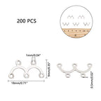 ARRICRAFT 200pcs Stainless Steel Chandelier Components Links Silver Tone Connector Jewelry Making Supply for Pendant Earring DIY Crafting