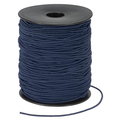 PATIKIL Stretchy String for Bracelets 109 Yards / 100m, 1.5mm Elastic Cord for Jewelry Making, Necklaces, Beading and Crafts DIY, Dark Blue - color: Dark Blue