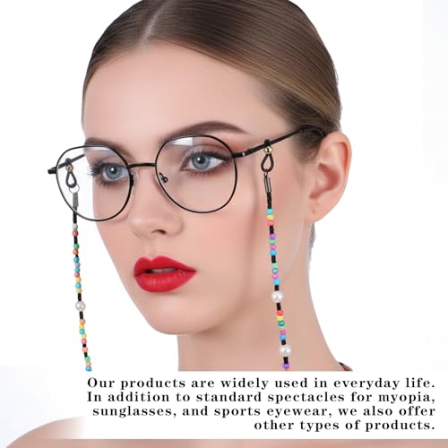 40 Pcs Eyeglass Chain Ends, Adjustable Silicone Anti-Slip Rubber Connectors, Glasses Strap Retainer Holder Loops for Sunglasses Sports Eyeglasses Necklace Chains