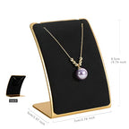 GemeShou Black Necklace display stand, Velvet Jewelry necklace display holder for selling, small metal earring neck storage organizer, online jewelry photography props【Black】 - color: black