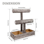 LadyRosian 2 Tier Wooden Display Jewelry Accessory Stand Jewelry Bracelet Holder Bangle Watch Necklace Storage Jewelry Holder Stand Display Organizer, (Antique White-2 layers) - color: Antique White 2-Tier