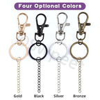 Swpeet 125Pcs Silver Keychain Making Set, 25Pcs Swivel Lanyard Snap Hook, 25Pcs Keychain Ring, 25P Extender Chains, 50P Open Jump Rings, Swivel Lobster Clasps, Keychains Clips - color: Silvery