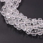 Malahill Wholesale Natural Faceted Stone Beads for Jewelry Making Sold per Bag 5 Strands Inside Cube Clear Quartz 6mm - color: clear quartz, size: Faceted Cube 6mm