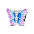 LAZA 925 Sterling Silver Charm for Bracelet Necklace Dangle Love Mom Butterfly Party Charm Beads Pendants DIY Jewelry for Women - color: Fantasy Butterfly