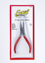 Soft Grip Bent Nose Pliers, 5 Inch Carbon Steel Pliers with Serrated Jaw Ideal for Jewelry Making and Crafts - style: Bent Nose