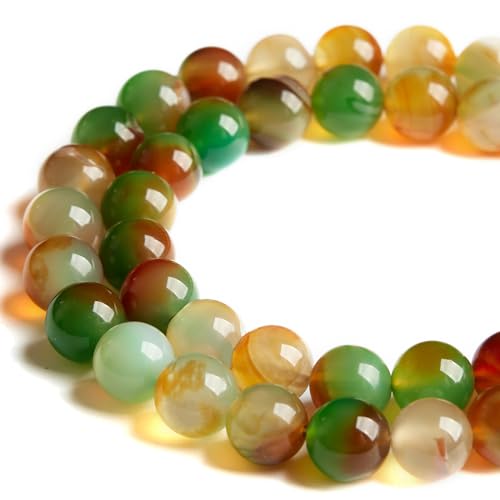 100pcs 10mm Peacock Agate Beads Natural Gemstone Beads Round Loose Beads for Jewelry Making - color: Peacock Agate, size: 10mm