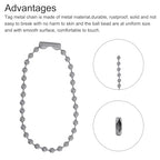 MECCANIXITY Ball Bead Chain Beaded Necklace Chains 5 Inch Adjustable Metal Ball Chains 2.4mm/0.1inch Keychain for Jewelry Making,DIY Craft Projects,Pack of 12(Gray) - color: Gray