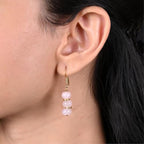 Gempires Lightweight Beaded Earrings Handmade Gemstone Jewelry Hypoallergenic Gold Plated Dangling Earrings For Women