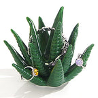 PUDDING CABIN Succulent Ring Holder, Ring Stand, Ring Display & Organizer, Cactus Aesthetic Preppy Room Decor, Birthday Gift for Women Friends, Christmas Green Room Decor - style: Cactus