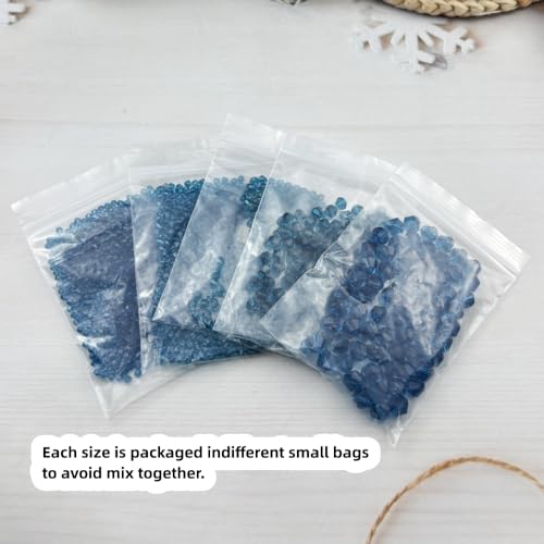 1310pcs Bicone Crystal Glass Beads 2mm 3mm 4mm 6mm 8mm Faceted Crystal Spacer Beads for Bracelets Necklace Pendants Earrings DIY Jewelry Craft Making(Peacock Blue) - color: Peacock Blue