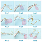 SUNNYCLUE 1 Box DIY 10 Pairs Frosted Acrylic Calla Lily Flower Dangle Earring Making Kits Pink White Acrylic Flower Beads Caps Pendants with Earring Hook Jewelry Findings Supplies, Instruction - color: Diy 10 Pairs Pink Themed Acrylic Earrings