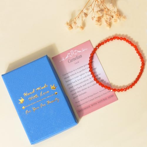 MASSIVE BEADS Natural Genuine Gemstone Beads Healing Crystal Chakra Reiki Jewelry Faceted Round Beads Bracelets 3mm - color: Carnelian