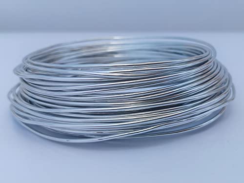 15 Gauge Anodized Aluminum Wire 49 Feet for Jewelry Making Craft DIY（1.5mm,Silver,41501） - color: Silver, size: 15 Gauge