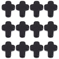 SUNNYCLUE 1 Box 200Pcs Cross Beads Small Black Synthetic Turquoise Stone Easter Holiday Mini Tiny Cross Charms Crucifix Charm Pocket Crucifix in Bulk Loose Spacer Beads for Jewelry Making Kits - color: 200Pcs 8x10mm Tiny Black Cross Beads