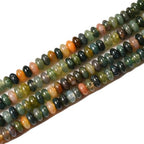 2x4mm 150pcs Natural Indian Agate Rondelle Stone Beads Semi-Precious Disk Loose Gemstones Bead for DIY Jewelry Making - color: Indian Agate