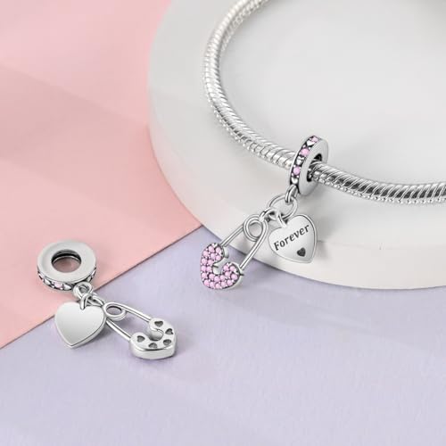 LAZA Charms for Bracelets 925 Sterling Silver Butterfly Summer Travel Ocean Lucky Charm Beads Pendant Jewelry for Women Mom - color: Forever Love