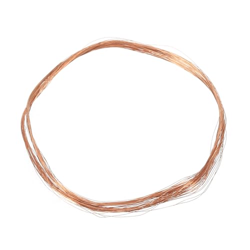 PATIKIL 33 Feet Solid Bare Copper Wire, 44 Gauge 99.9% Pure Copper Wire 0.05mm Soft Beading Wire Metal Plant Stem Ties for Jewelry Craft (10m) - size: 0.05mmx10m