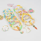Twinfree Bohemia Beaded Bracelet for Women, Polymer Clay Stretch Bracelets - color: color 41