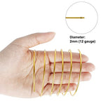 Tenn Well 12 Gauge Aluminum Wire, 100 Feet 2mm Bendable Anodized Metal for Sculpting, Jewelry Making, Armature Making, Weaving and Wrapping, Crafting (Gold) - color: Gold