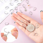 24 Pcs Leverback Earring Hooks, Stainless Steel Clasp Hoop, Hypoallergenic Dangles Earring Hooks, French Ear Wire Findings for Women, DIY Crafts, Jewelry Making (Silver) - color: Silver 24pcs