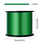 Aluminum Craft Wire, 95 Feet 2.0mm/ 14 Gauge Green Bendable Soft Metal Aluminum Wire Roll Bulk for DIY Crafts Sculpting Jewelry Making - color: Green, size: 14 Gauge
