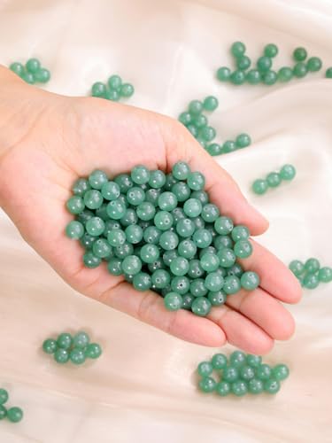 Jovivi 96pcs 8mm Green Aventurine Round Stone Beads for Jewelry Making - color: Green Aventurine