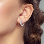 LAZA 925 Sterling Silver Hoop Earrings for Women, Sterling Silver Butterfly Hoops Colorful Flowers Hoop Huggie Earrings Hypoallergenic Jewelry Gifts for Women - color: Bowknot Earring