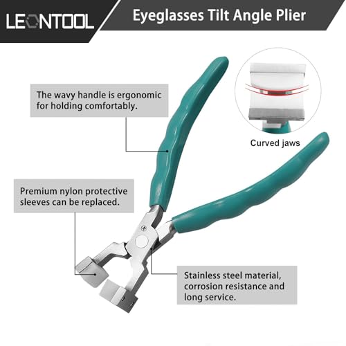 6" Glasses Frame Clamp Adjusting Pliers Eyeglasses Repairing Pliers Bracelet Bending Plier Nose Pad Arm Repair Tools Optical Hand Tool with Screwdriver Glasses Cloth and Nylon Replacement - style: Frame Clamp Plier