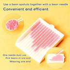 2.6mm Mini Fuse Beads Tray Set, 4-in-1 Picking Tool Kit with Single Needle Tweezer & Spoon for Perler Beads, Arts and Crafts Supplies (White) - color: white