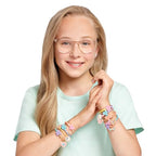 Make It Real: Linked Looks - 48pc DIY Bracelet Kit, Pastel Charms & Connectors, Mix & Match Styles, Cord Bracelet Jewelry Craft Set, Girls & Kids 6+
