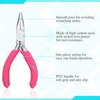 SPEEDWOX Mini Long Nose Pliers 3" Chain Nose With Pink PVC Handle for Jewelry Making, Wire Wrapping, Beading, DIY Craft and Hobby Supplies - style: 3" Long Nose Pliers