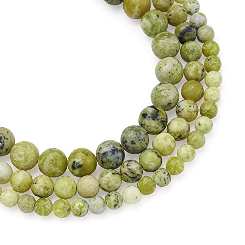 Craftdady 3 Strands Natural Gemstone Beads 6-10.5mm Undyed Yellow Turquoise Jasper Round Beads Energy Healing Power Stone Beads for DIY Bracelets Necklaces Jewelry Crafts, About 146Pcs - color: Yellow Turquoise Jasper