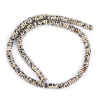 JOE FOREMAN 2x6mm Natural Dalmatian Dalmation Jasper Stone Heishi Disc Rondelle Spacer Beads for Jewelry Making Full 15" Strand Energy Stone Healing Power Crystal - color: Dalmatian Dalmation Jasper
