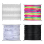 Stretchy Bracelet String Kit(4 Rolls Mixed), 1.0mm Elastic Cord for Beading, Tensile String for Crafts, DIY Friendship Bracelet String for Bracelets, Necklace, Jewelry Making, Crafts and Sewing