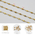 KYUNHOO 13 Feet Rhombus Link Necklace Chains Bulk on Spool Solid Stainless Steel Gold Chain for Jewelry Making with Jump Rings and Lobster Clasps - color: Rhombic Gold