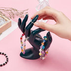 Hand Jewelry Display Holder, Dark Green OK Shaped Hand Ring Jewelry Organizer for Earring, Ring, Watch, Bracelet Storage, 3.93 x 2.75 x 6.69 Inches - color: Dark Green