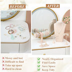 Kigley 6 Pcs Jewelry Display Set Necklace Bust T Bar Bracelet Holder Earring Ring Finger Display jewelry Stand for vendors Selling Store Trade Show(Linen) - color: Linen