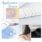 Beebeecraft 1 Box 10Pcs Platinum Plated Threader Earrings with 925 Sterling Silver Pins Pull Through Threaded Long Chain Drop Tassel with Loop 3.34inch - color: Platinum Color, size: 85mm