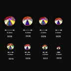 AD Beads 1440 Pieces Mixed Size No Hotfix Glue on Quality Glass Flatback Rhinestones Round Crystal Gems (02 Crystal AB) - color: Crystal AB 02