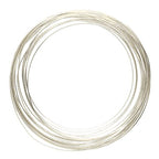 The Beadsmith Half-Round Craft Wire - Medium Temper Beading Wire, Silver Color, 21 Gauge, 4 Yards