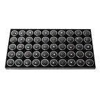 Ikee Design Jewelry Storage Tray Insert, 50 Gemstone Display Jars, Black Foam Liner, Home Organization, 14 1/4 x 7 3/4 x 3/4 in - color: Black Foam (50 Jars Only)