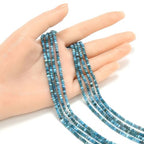Adabele 15 Inch Natural Blue Apatite Healing Gemstone 3mm x 2mm Tiny Small Faceted Round Rondelle Loose Beads Stone Spacer (120-130pcs) for Craft Jewelry Making GK-A8 - color: Blue Apatite, size: 3mm x 2mm - 15 inch/1 strand