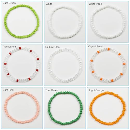 Bala&Fillic Crystal Pearl Color 4mm Seed Beads About 1200pcs/100Grams in Bag, 6/0 Glass Craft Beads for Making Bracelet and Necklace (Crystal Pearl) - color: Crystal Pearl -4mm