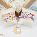 Twinfree Bohemia Beaded Bracelet for Women, Polymer Clay Stretch Bracelets - color: color 44